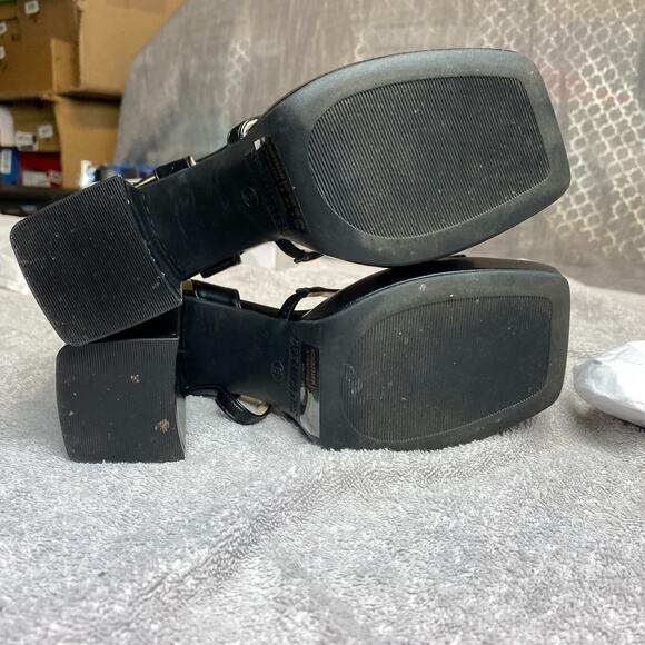 Dream Pairs Strappy Sandals Womens 6 Black Platform Block Heel Partycore - Picture 6 of 9